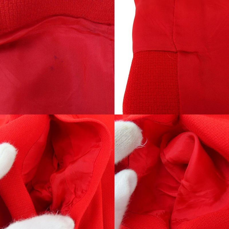 Christian Dior Skirt 11 Wool Polyester Cupro Red None With Pockets Apparel