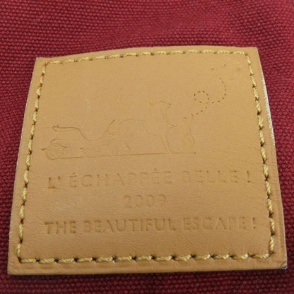 Hermes Pouch Bora Cotton Leather Bordeaux Enji Silver Hardware Flat Multi Pouch