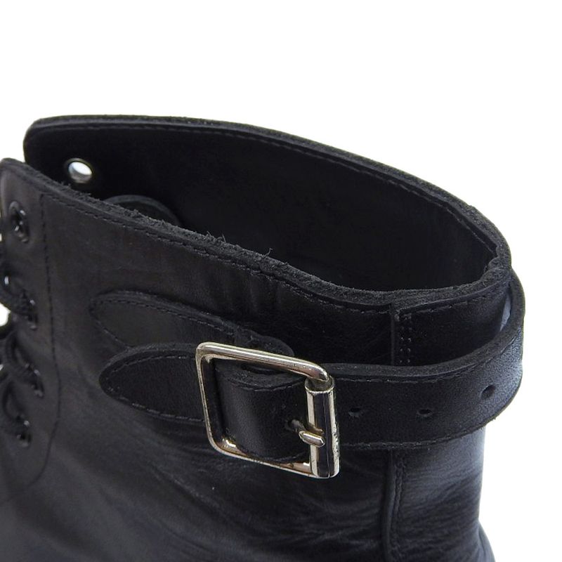 Boxed Super Celine 2021 Buckle LACE UP Boots Leather Ranger Combat Boots Shoes