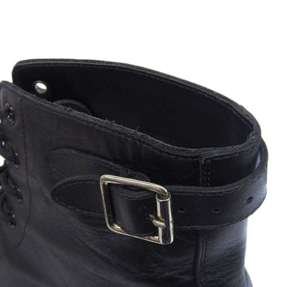 Boxed Super Celine 2021 Buckle LACE UP Boots Leather Ranger Combat Boots Shoes