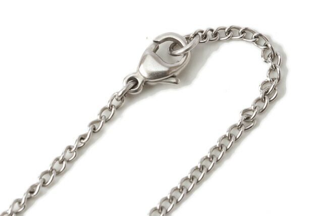 Chanel Necklace Pendant Chanel Coco Mark CC Coral Orange Silver