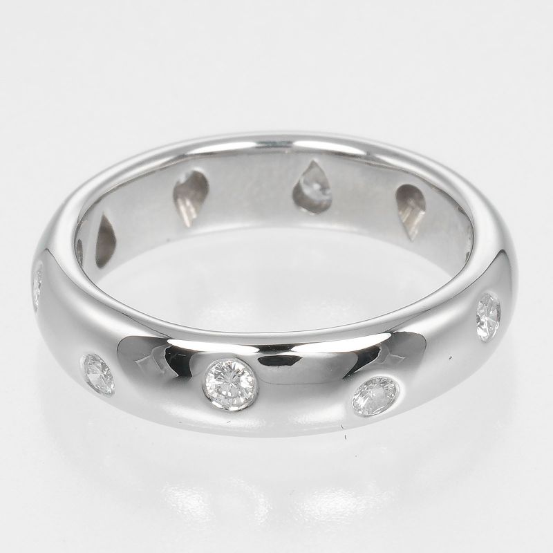 Tiffany & Co Dots Pt950platinum × Diamond 7.5 Ladies 6.7g Ring