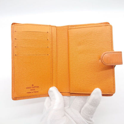 Louis Vuitton Epi Portefeuille Viennois Foldable Wallet Clasp Orange Box