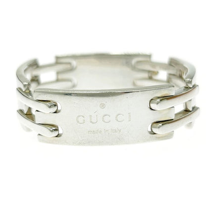Gucci Silver Logo Plate Link Bracelet 60.8g 925 Engraved 354283 Bracelet