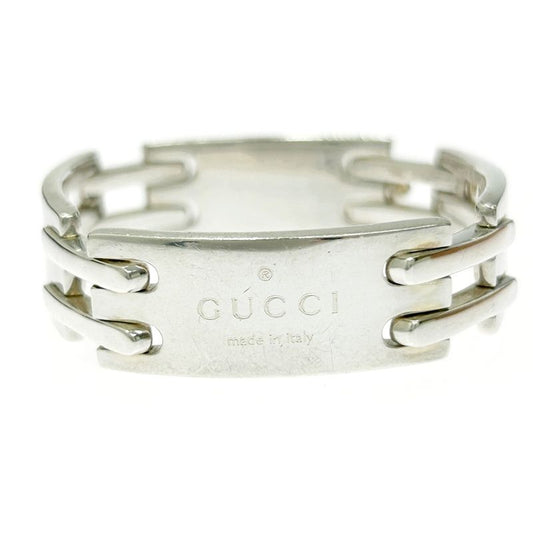 Gucci Silver Logo Plate Link Bracelet 60.8g 925 Engraved 354283 Bracelet