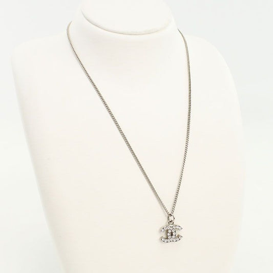 Chanel Rhinestone Coco Necklace Metal Ladies