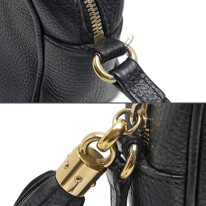 Gucci Soho Small Disco Bag 308364 Leather Black Fringe