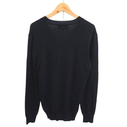 Gucci V-neck Wool Size L Navy Knitted Sweater 0978 Gucci