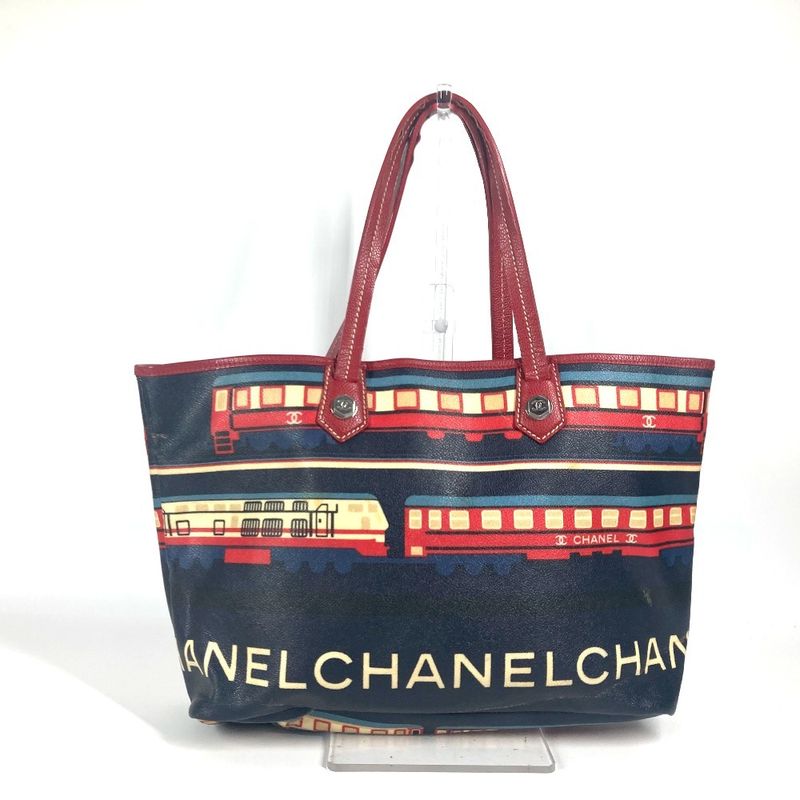 Chanel Central Station Tote Bag Pvc/leather Red