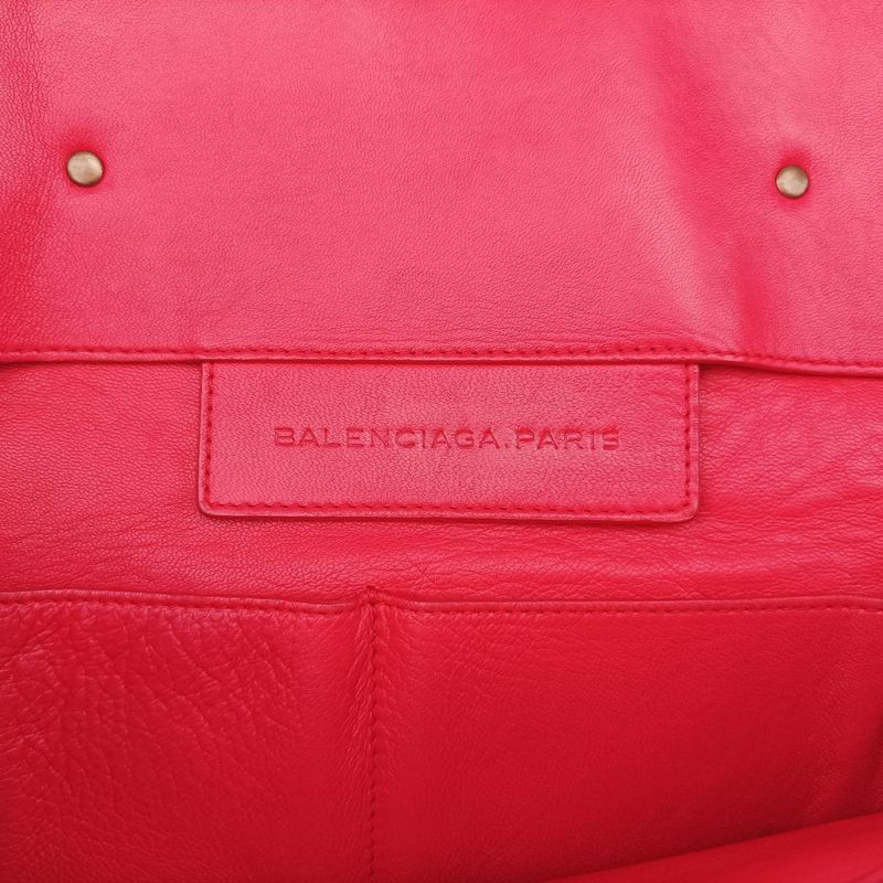 Balenciaga Quilted Paper A4 Tote Bag Red Leather 2367016502 515859