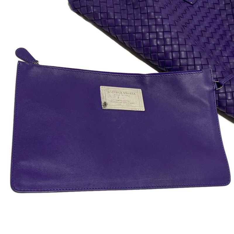 Bottega Veneta Tote Bag Cabas MM Purple Limited Edition Of 750 (361/750) Leather