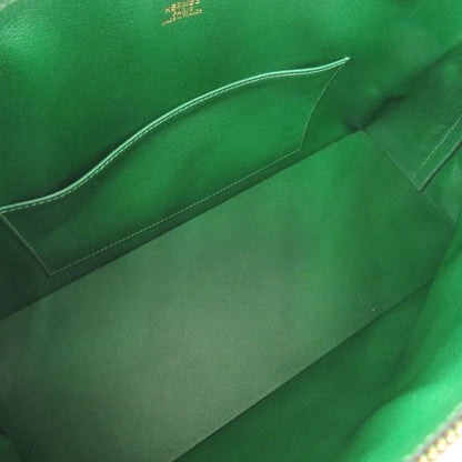 Hermes Macpherson Courchevel Vert Gold Hardware □G Engraved 2WAY Handbag Green