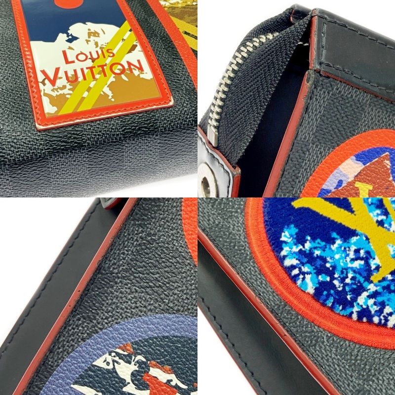 Louis Vuitton N60134 Damier Graphite PVC Pochette Voyage MM Black 359654 Second