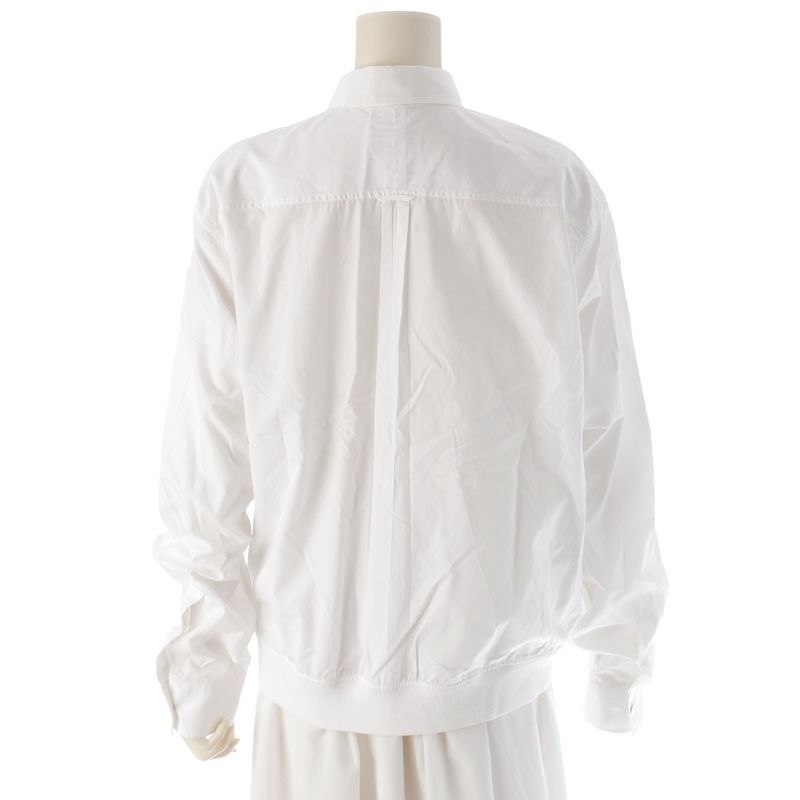 Hermes Cotton Double Zip Serie Button Long Sleeve Shirt Jacket White 41/16