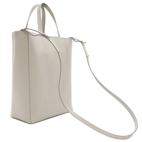 Celine 2way Bag Vertical Cabas Small Leather Gray Gold Hardware Tote Shoulder