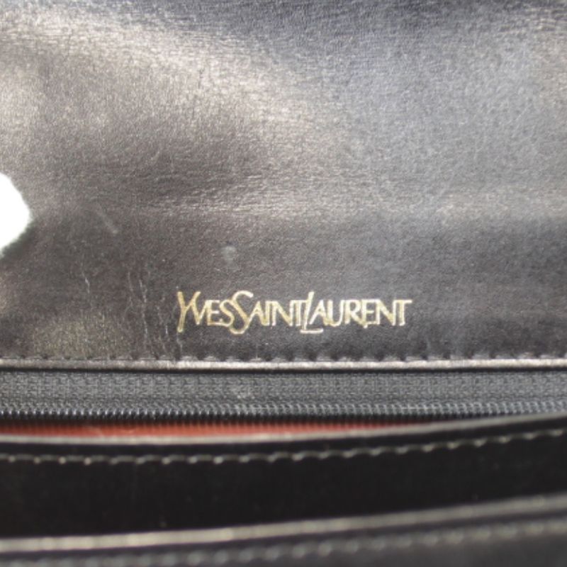 Yves Saint Laurent One Shoulder Bag Shoulder Bag Leather Black