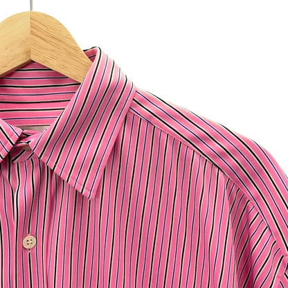 Balenciaga - Striped Over Silhouette Stretch Shirt - 36 - Pink - Mens