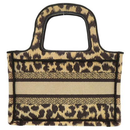 Christian Dior Book Tote Mini Leopard Canvas Beige Handbag 0760 Christian Dior