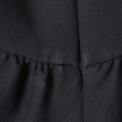 Christian Dior 21 Wool Silk Lace Up Flared Skirt Bottoms 111j33a1166 Black 34