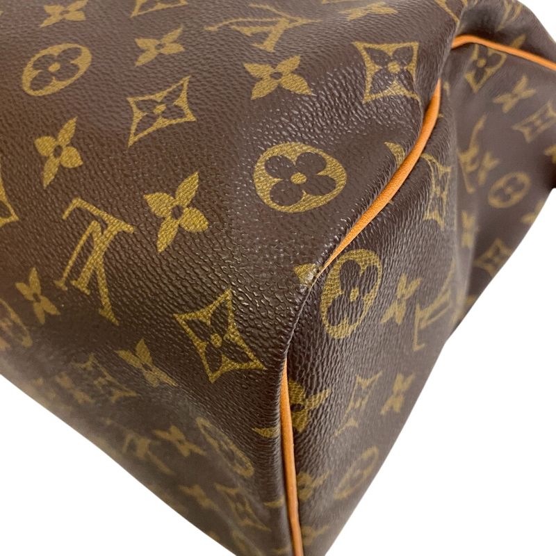 Louis Vuitton Bitton M41524 Speedy 35 Monogram Leather Boston Bag Brown Unisex