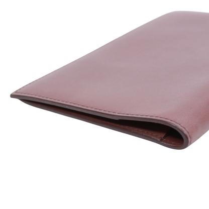 Hermes Notebook Cabas - Leather Brown Wallet - Silver