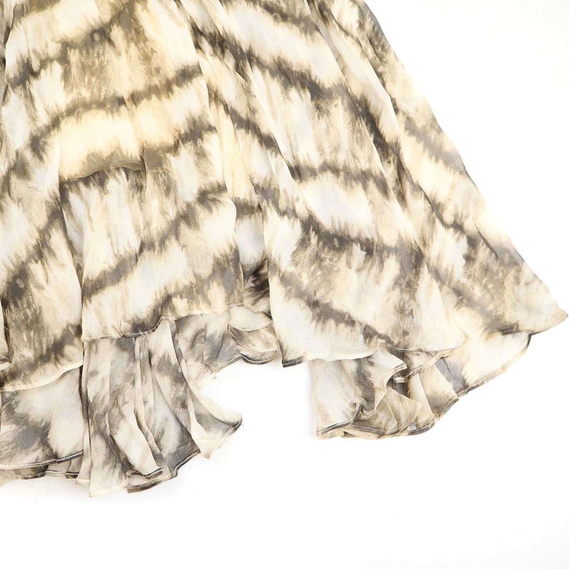 Celine Silk Georgette Maxi Skirt 2j369968q Grayish 36