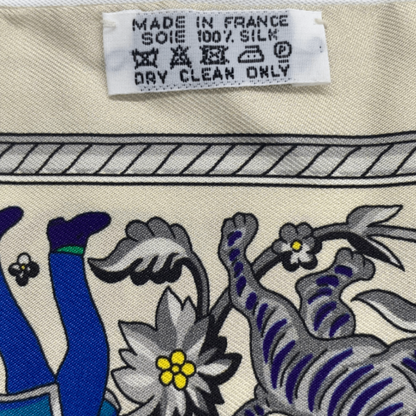 Hermes Twilley Indian Hunting Scarf 100% Silk Multicolor