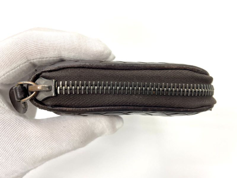 Bottega Veneta Intrecciato Leather Round Zipper Long Wallet Long Wallet