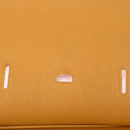 Hermes Gipsyère 34 Shoulder Bag Taurillon Clemence Orange And Jeanne (silver