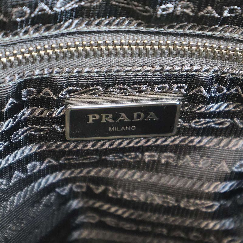 Prada Quilted Chain Tote Bag Nylon Quilted Chain Tote Bag 1bb903 Black
