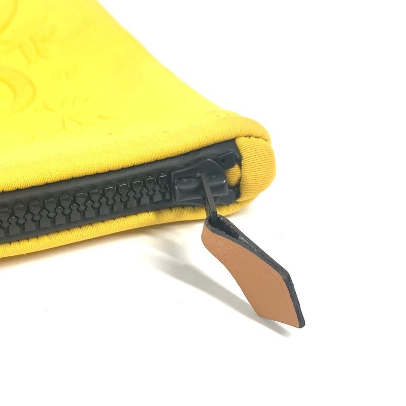 Hermes Pouch Neobain MM Leopard Polyamide Yellow