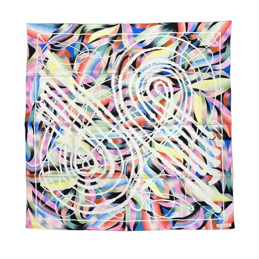 Hermes Silk Scarf Carre 90 Marble Silk Whip And Grip H003960s 01 Multicolor