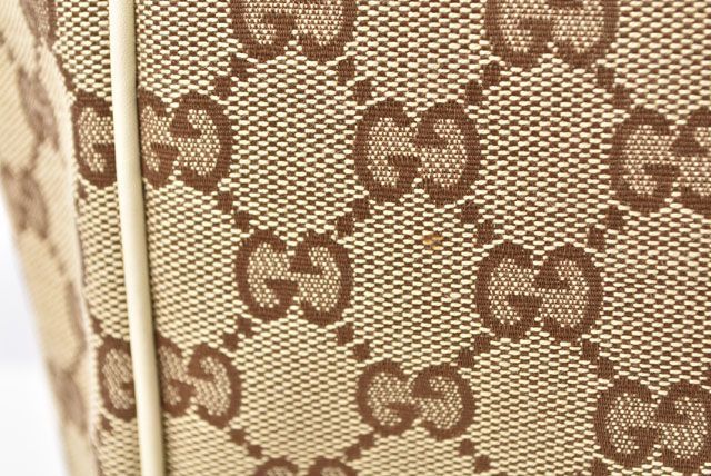 Gucci Shopping Bag Tote Bag Gucci Canvas GG Brown Beige Off White 161128