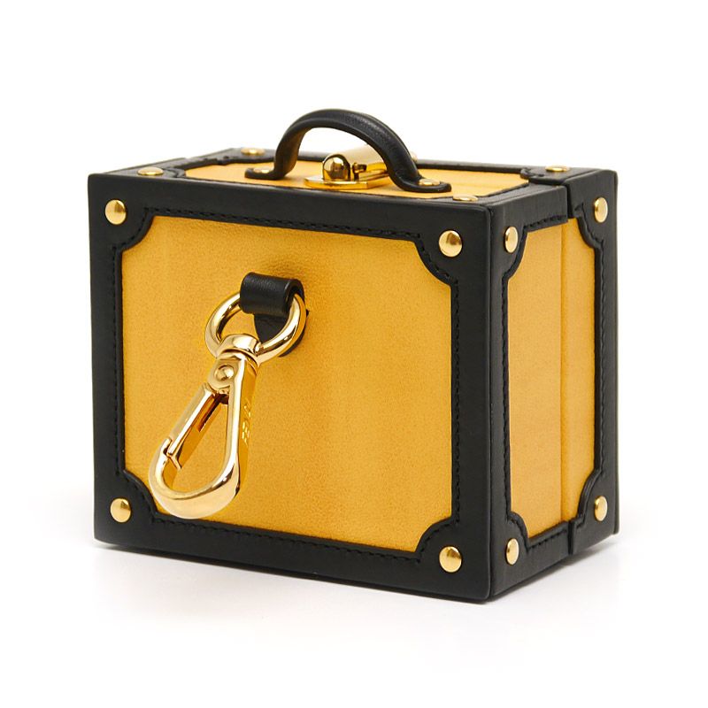 Fendi Romacharm Yellow Leather Key Holder Bagcharm 22SS Storage With Bag