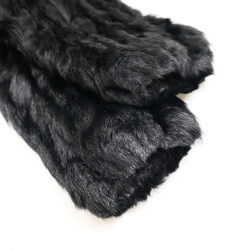 Prada 10aw Nutria Fur Collar Goat Fur Double Coat Black