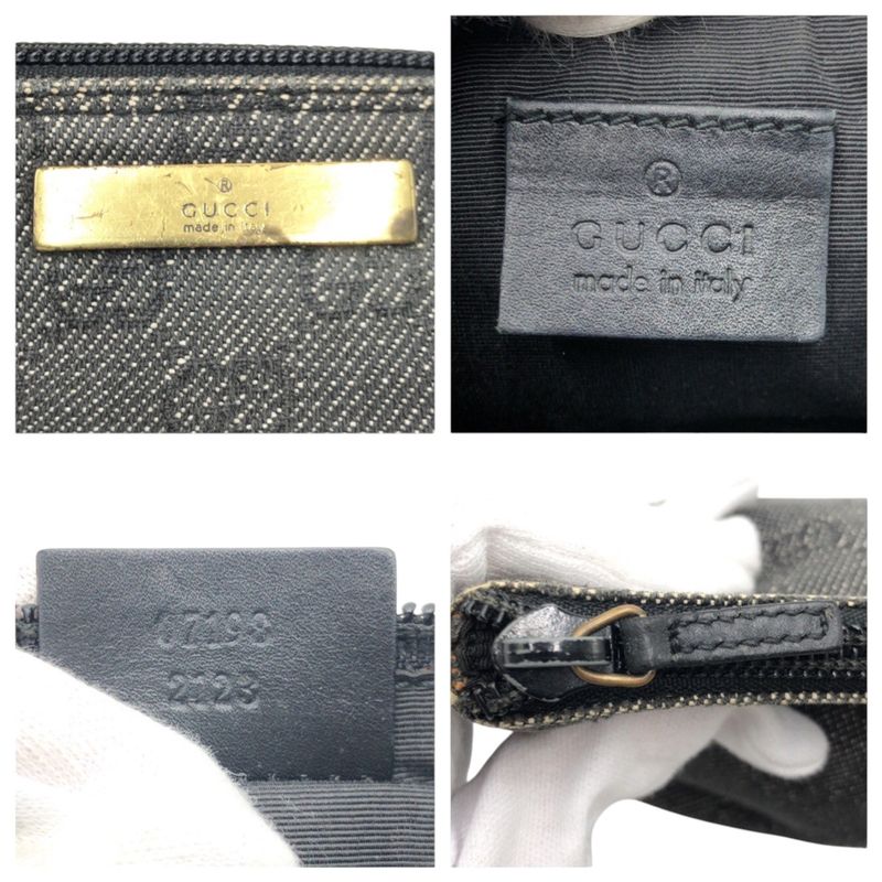 Gucci GG Pattern Gray GG Canvas 07199 2133 Handbag Accessory Pouch Women 504892