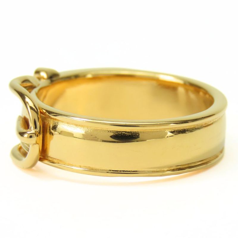 Hermes Scarf Ring Santure Metal Gold Belt Motif Accessory Plated Ladies Women