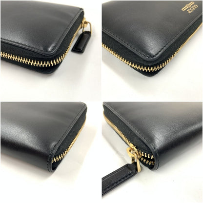 Gucci Logo Zip Around Wallet Round Zipper Long Wallet 547591 Black