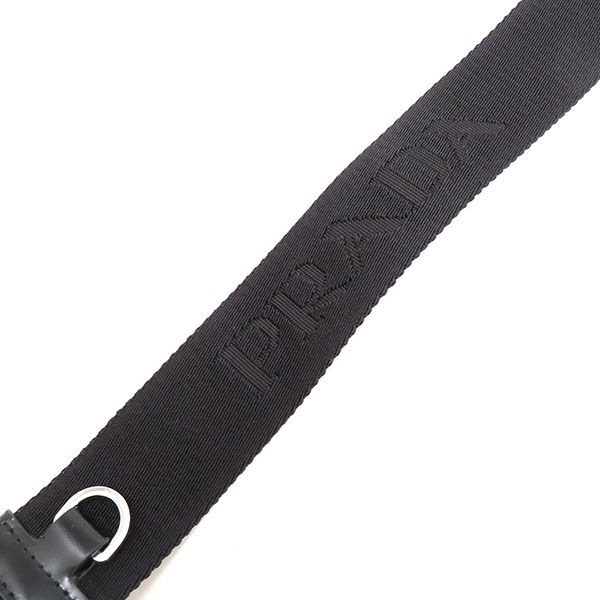 Prada Shoulder Bag Re-Nylon Smartphone Case Nylon Leather Black Silver Hardware