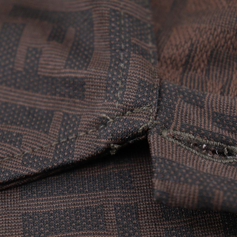 Fendi Zucca Rayon Brown Women's Polo Shirt