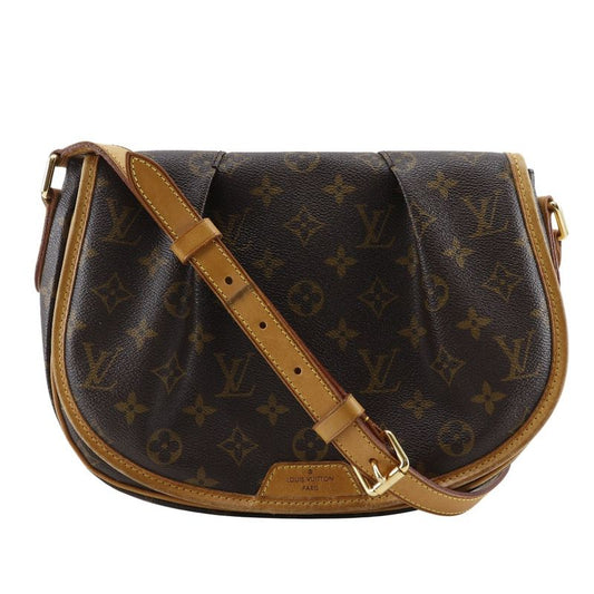 Louis Vuitton Menilmontane PM M40474 Monogram Canvas Brown Ct2193 Ladies