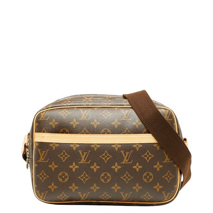 Louis Vuitton Monogram Reporter PM Crossbody Shoulder Bag M45254 Brown PVC