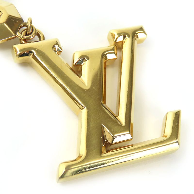 Louis Vuitton Key Holder LV Faceted M65216 Metal Gold Bag Charm Accessories