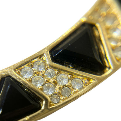 Christian DIOR Necklace 2strands Colored Stones Black