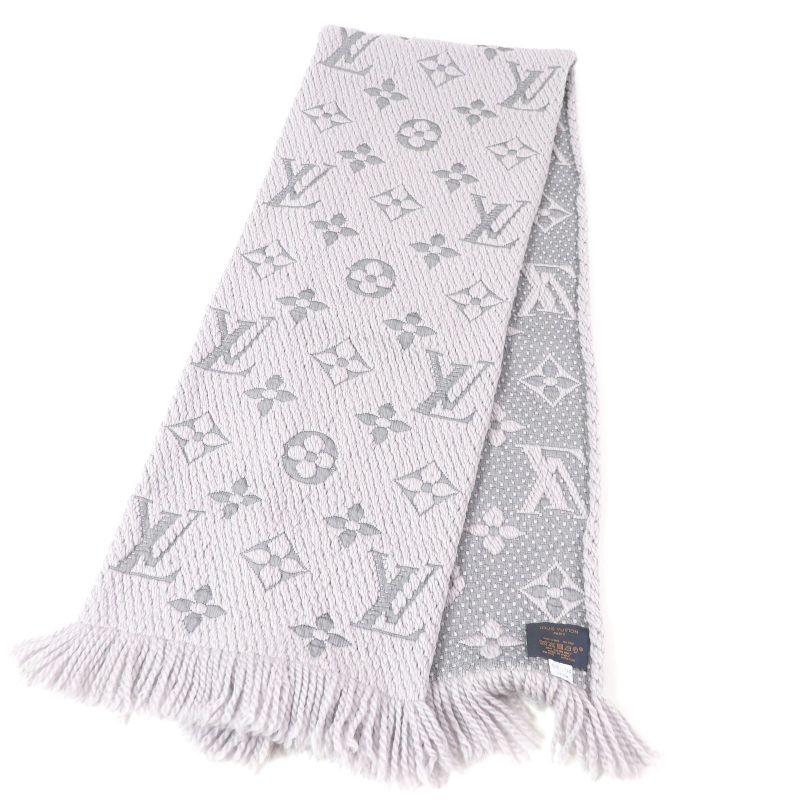Louis Vuitton M74742 Echarpe Logomania Wool Silk Monogram Fringe