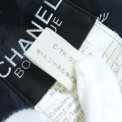 CHANEL Boutique CHANEL Boutique Vintage 100% Wool 90's Collarless Front Open