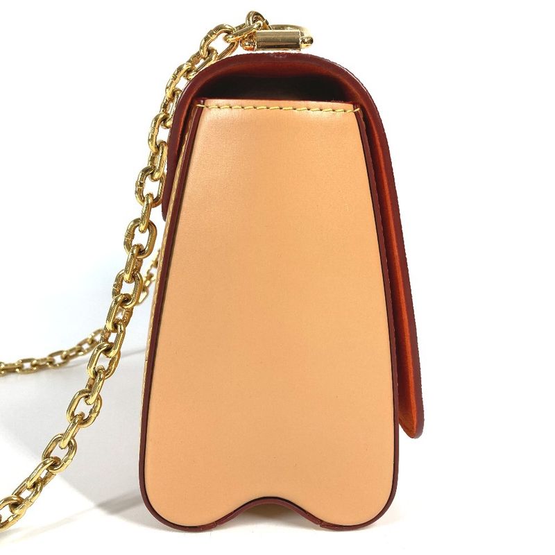 Louis Vuitton Shoulder Bag Sac Twist MM M44460 Monogram Canvas Bronze White