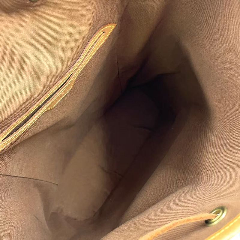 Louis Vuitton Montsourisgm Monogram Leather × PVC Brown Backpack Gold M51135