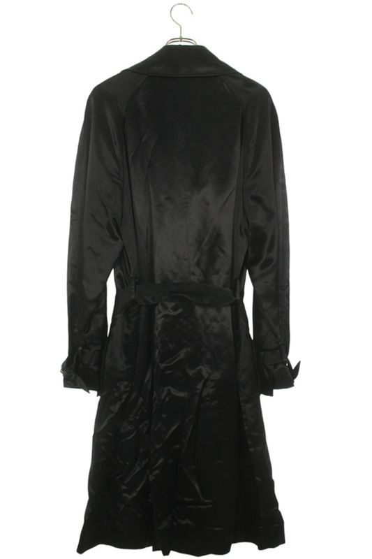 Saint Laurent Paris 681589 Y1e58 Double Breasted Satin Coat Men's 50