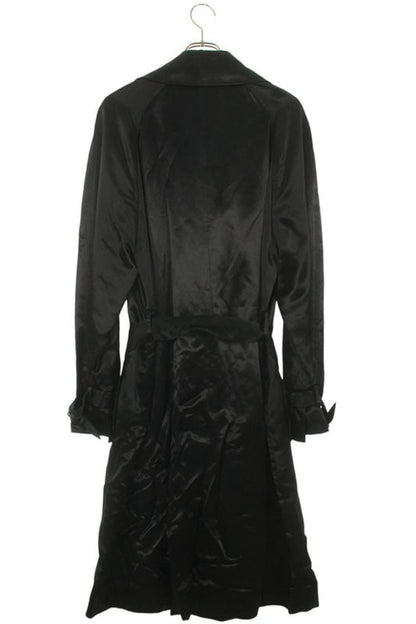 Saint Laurent Paris 681589 Y1e58 Double Breasted Satin Coat Men's 50